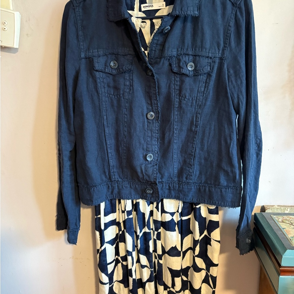 Lulu-B Navy Button-Up Jacket